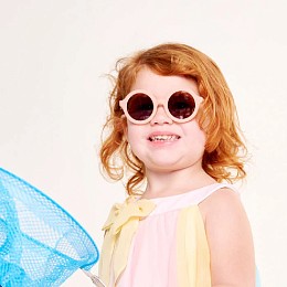 Солнцезащитные очки Babiators Round "Персиковое настроение", мягко-розовые
