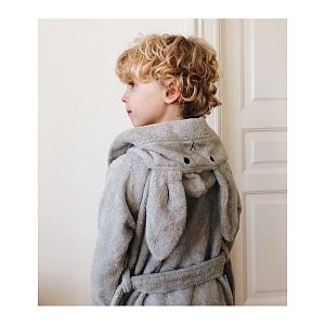 Детский махровый халат Liewood "Кролик", серый