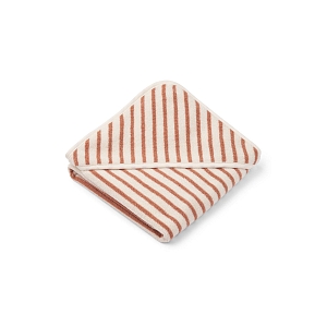 Детское полотенце с капюшоном Liewood, темно-розовое в полоску, 70 х 70 см