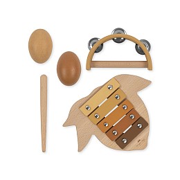 Набор музыкальных инструментов в коробке-барабане Konges Slojd "Lemon", кремовый