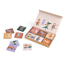 Набор карточек в коробке для игры на запоминание Sebra "Builders"