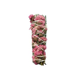Белый калифорнийский шалфей SPIRIT RITUALS с цветами розовой статицы