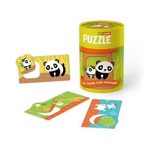 Игровой набор MON "Зоология для малышей. Хвостатые друзья": пазлы и карточки с заданиями
