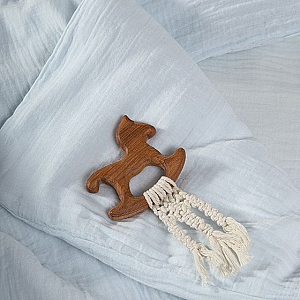Муслиновое постельное белье LUKNO для малышей, утренняя дымка, 3 предмета