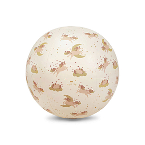 Детский надувной пляжный мяч Konges Slojd "Unicorn", кремовый, 40 см