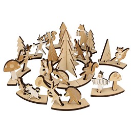 Адвент-календарь Meri Meri "Лесные звери", деревянный
