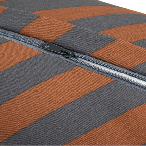 Подушка Nobodinoz "Majestic Cylindric Cushion Blue Brown Stripes", коричневая полоска, 50 х 18 см