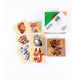 Кубики с картинками Zartoy "Лесные малыши
