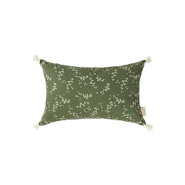 Подушка Nobodinoz "Stories Tassels Green Jasmine", жасмин в зелени, 35 x 20 см