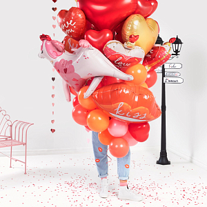Конфетти Party Deco "Сердца", красное, 1,6 см