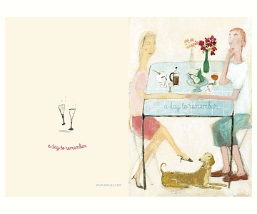 Двойная открытка "Mr & Mrs Celebrate"