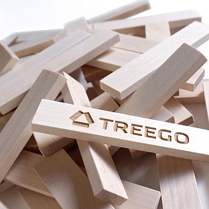 Деревянный конструктор Treego в ящике-сумке, 151 дощечка
